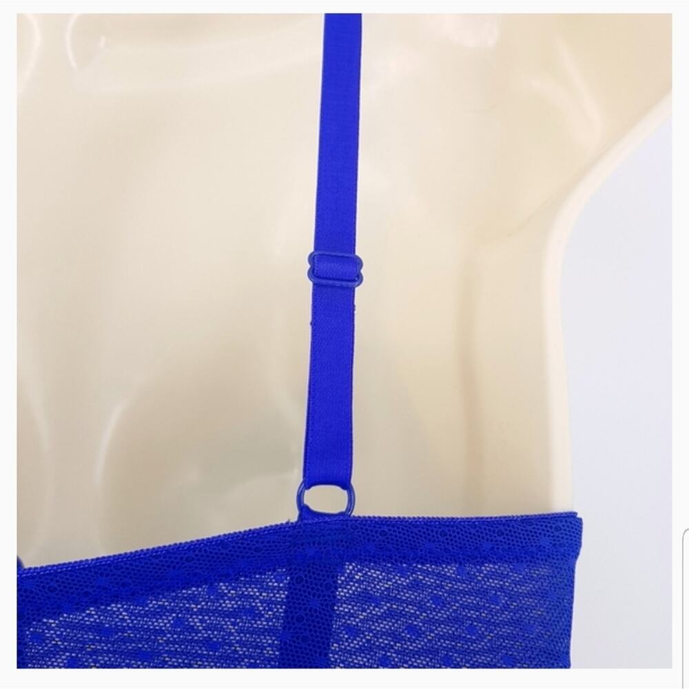 NWT Free People Get Off My Cloud Longline Lace Bra Cobalt Blue 32B - Picture 6 of 9